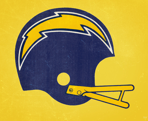 Retro 1979 San Diego Chargers Football Helmet Art
