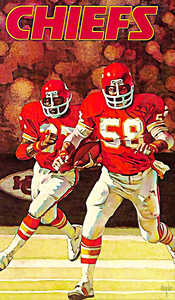 Retro Kansas City Chiefs Football Art