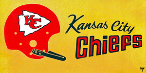 Retro Sixties Kansas City Chiefs Helmet Art