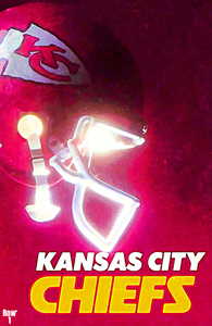 Retro Kansas City Chiefs Helmet Poster