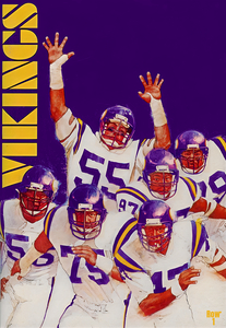 Eighties Vikings Football Players Art