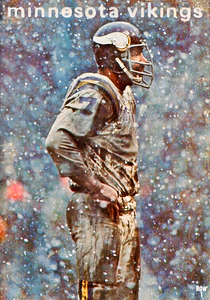 Retro Minnesota Vikings Snowy Day Remix Art
