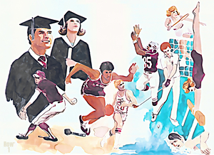 Retro Texas AM Sports Art