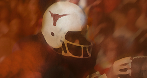 Retro Texas Longhorn Football Punt Art