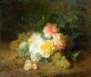 roses and grapes medard late 1800s