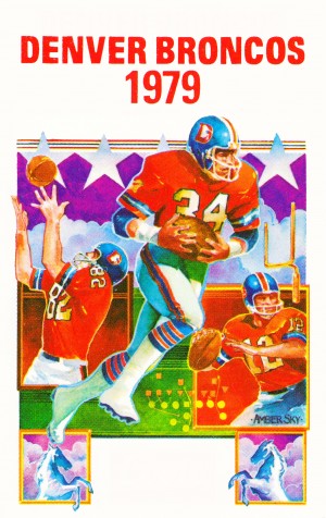 row one denver broncos poster retro football wall art