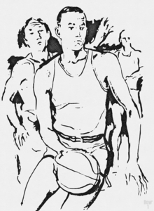 Sixties Basketball Art