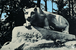 Vintage 60s Penn State Nittany Lion Shrine Art
