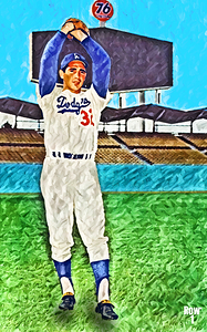Sandy Koufax Baseball Painting