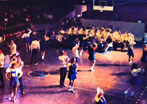 Seventies Pep Rally Watercolor Art