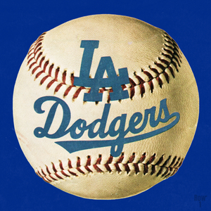 Sixties LA Dodgers Baseball Art