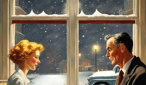 snowy night at the diner 