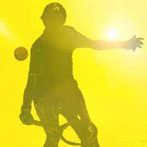 Sunny Day Tennis Abstract Art