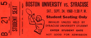 syracuse football ticket stub wall art
