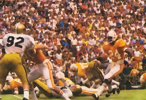 Retro Tennessee Vols Haskel Stanback Football Art