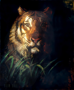 thayers tigers head circa 1874 art