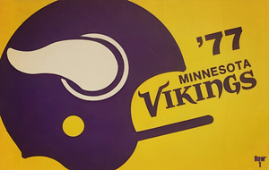 Throwback Minnesota Vikings Helmet Art