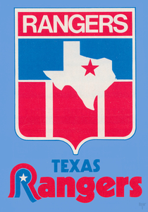 Retro Texas Rangers Baseball Art Remix