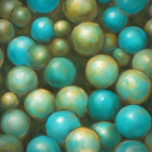 torquoise orbs art