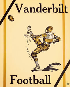 Vintage Vanderbilt Football Art