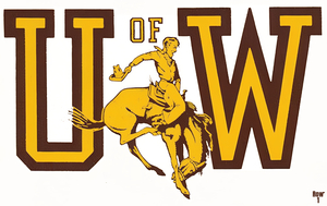 U of W Vintage Wyoming Cowboy Art 