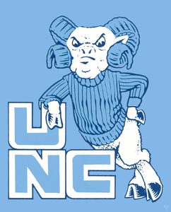 UNC Leaning Ram Art