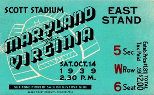 1939 Maryland Terrapins at Virginia Cavaliers