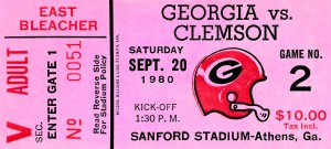 university of georgia college football ticket stub print on wood