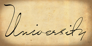 Vintage Typography University Wordmark Art 