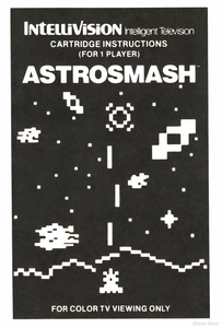 1981 Intellivision Astrosmash Video Game Art
