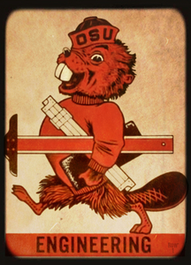 Vintage OSU Benny Beaver Viewfinder Slide Art