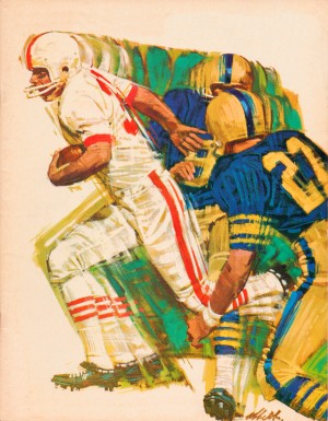 vintage american football poster