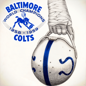 Vintage Baltimore Colts Football Helmet Art | Row 1