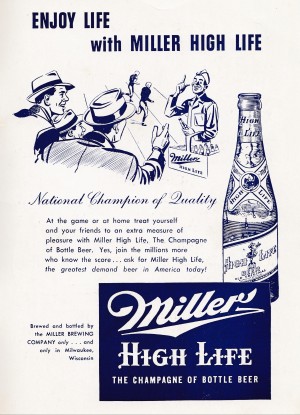 Vintage Miller Beer Advertisement Print