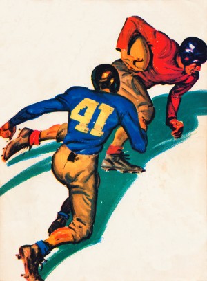 vintage football poster