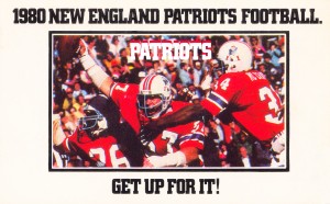 vintage new england patriots football poster