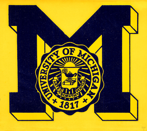 Vintage University of Michigan Art