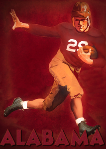 Vintage Alabama Football Art Remix