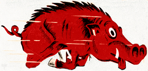 1942 Arkansas Razorback Art