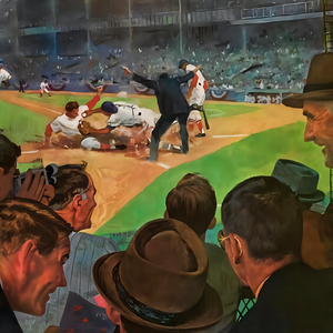 Home Plate Action Baseball Art