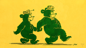 Artist Jack Hamm Baylor Cartoon Couple