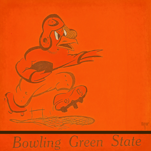 Vintage Bowling Green Falcons Football Art