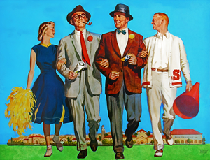 Vintage Cal vs. Stanford Gameday Art