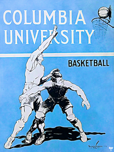 Vintage Columbia Basketball Art by Burris Jenkins