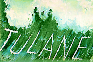 Vintage Fifties Tulane Art by Artist Gib Crockett
