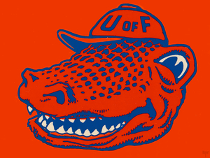 Vintage Florida Gator U of F Hat Print