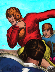 Vintage Thirties Football Action