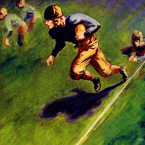 Vintage Twenties Football Art by Milton Marx