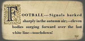 Vintage Football Word Art