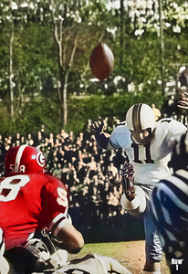 vintage georgia versus tech football art 
